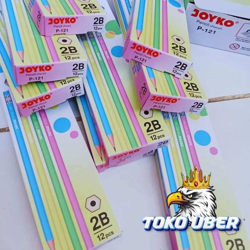 

1 Lusin Pensil 2B Joyko Pensil Joyko P-121 Paket Hemat Untuk Usaha Perpack Isi 12pcs