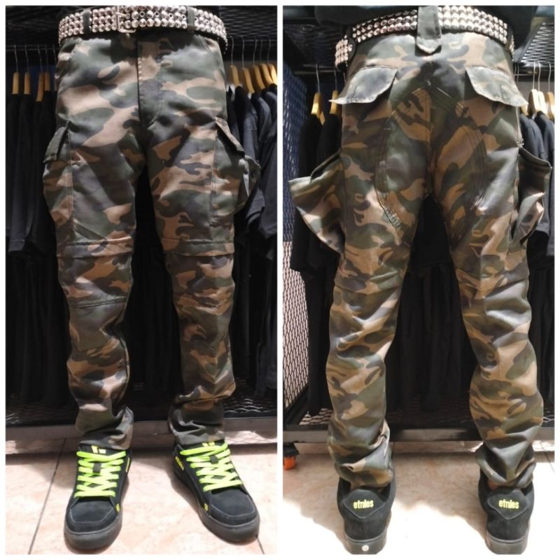 CELANA ALPIN ARMY PANJANG / CELANA ALPIN DORENG / LORENG BAHAN KANVAS RIPSTOP