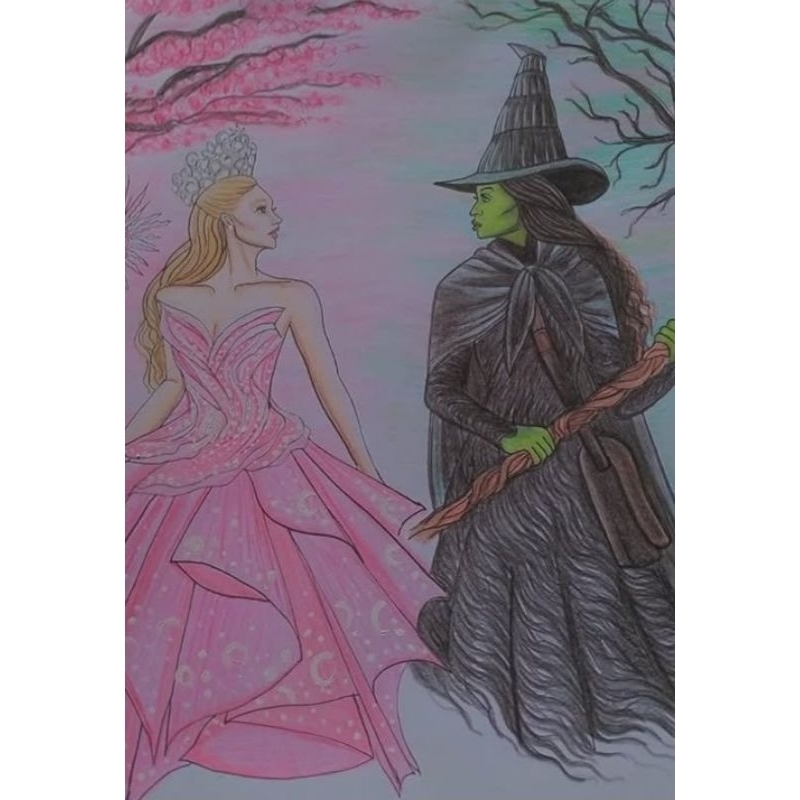 

WICKED Glinda & Elphaba drawing