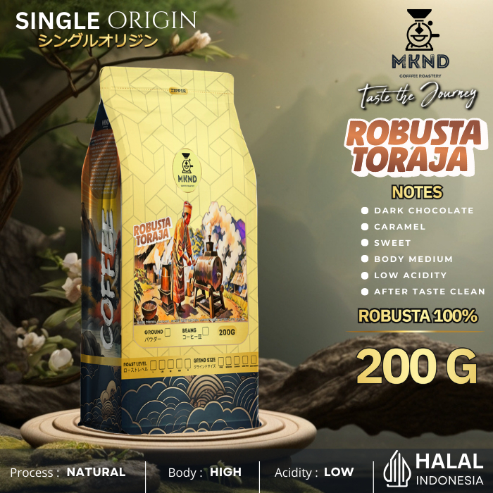 

MKND COFFEE ROASTERY - Kopi Robusta Toraja 200g Singgel Origin | Espresso | Medium Dark
