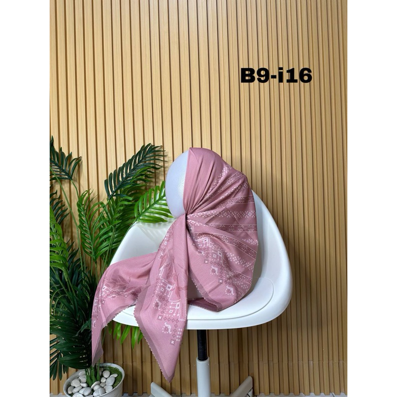 hijab voal motif dusty pink