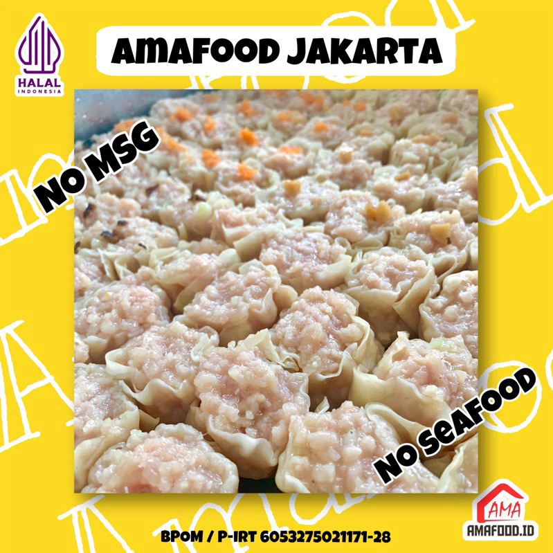 

AMAFOOD DIMSUM AYAM HALAL TANPA MSG ( harga 1 dimsum )