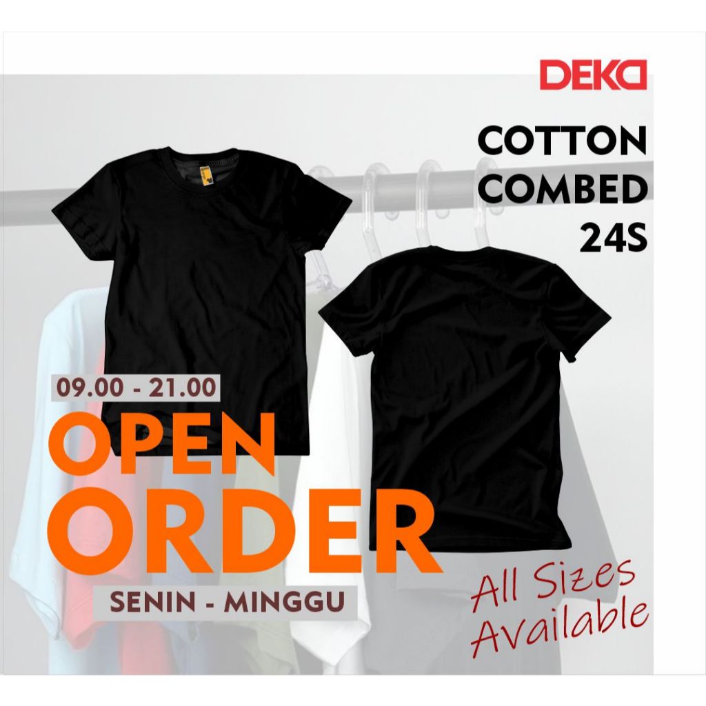 Grosir Baju Murah Berkualitas Agen Dropship Kaos Polos Katun Cotton Combed 24s