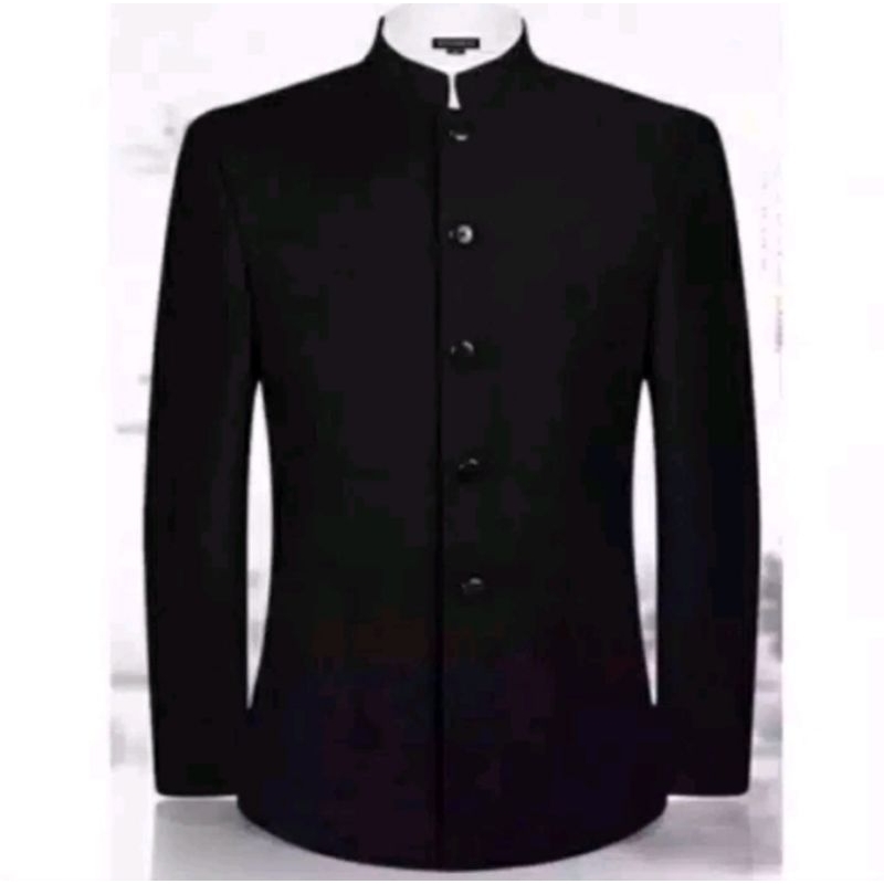 Jasko Jaskoko Mandiri Baju Koko Pria Bahan High Twist Model Kancing Tangan Ukuran S M L XL XXL Mandi