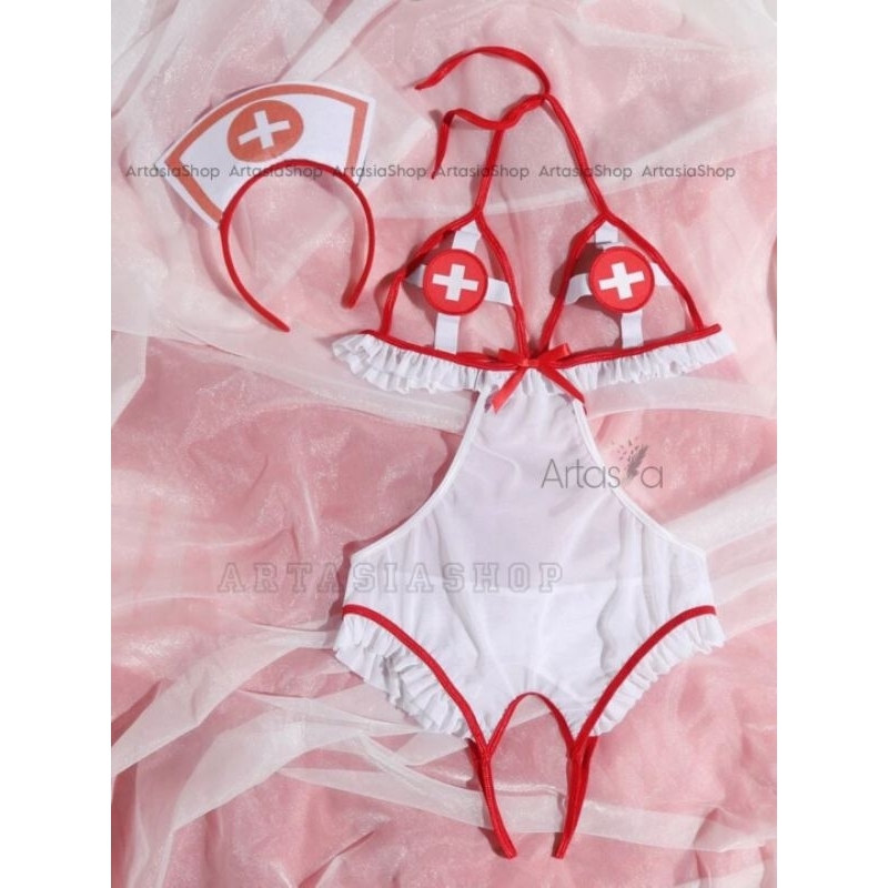 XL-3XL Costum cosplay Lingerie JUMBO BigSize Transparan lingering macan Baju Tidur Seksi Lingering L