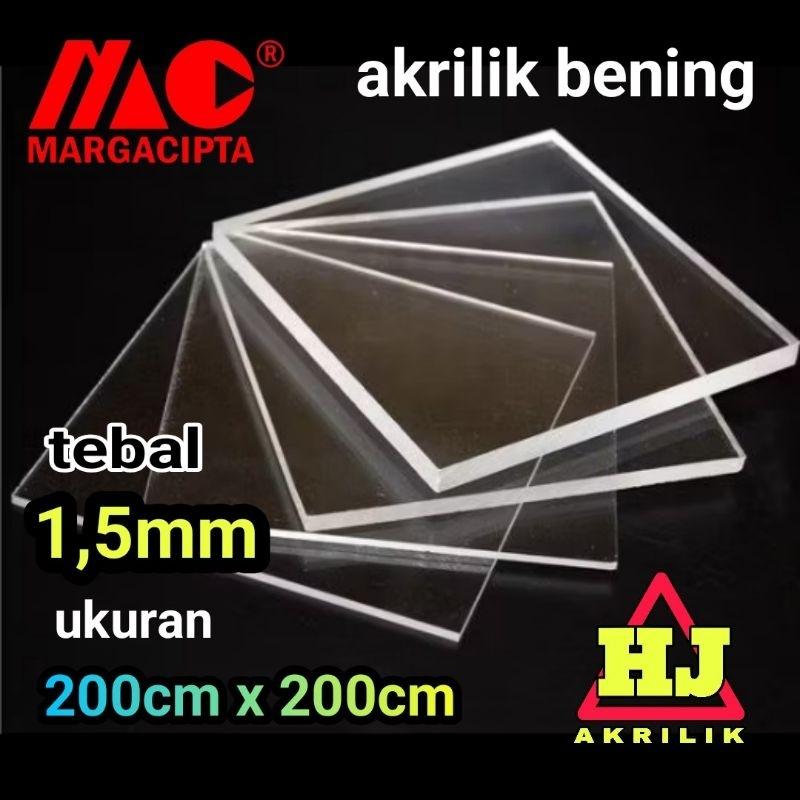 

Akrilik 1,5mm bening 100 x 200 akrilik lembaran marga cipta