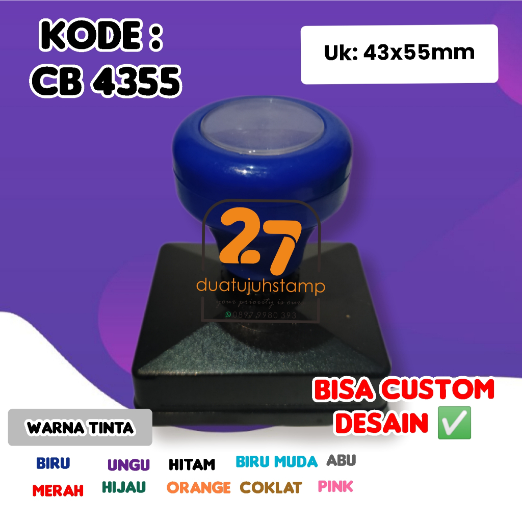 

CB 4355 Stempel Warna / Stempel Otomatis / Stempel Flash