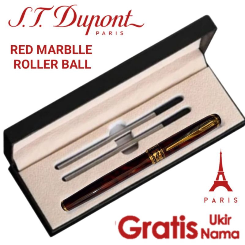 

Ballpoint Giftset Pulpen Mewah Roller Ball 2 Refill Pen St Dupont Gratis Grafir Nama