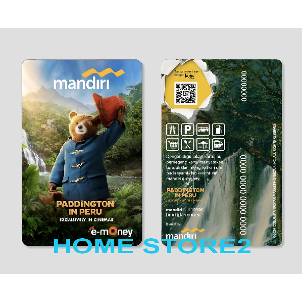Emoney Mandiri Original bukan custom edisi PADDINGTON IN PERU HAT TOPI