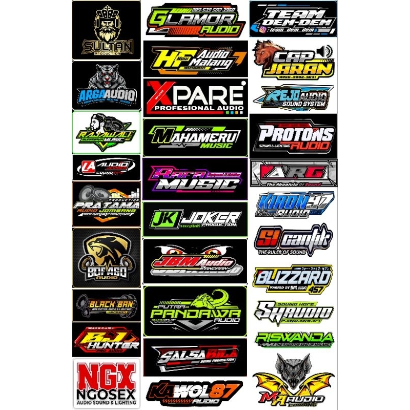 

STIKER SOUND MINIATUR CAMPURAN ISI 30 PCS BAHAN HOLOGRAM 1 LEMBAR UKURAN 30X45