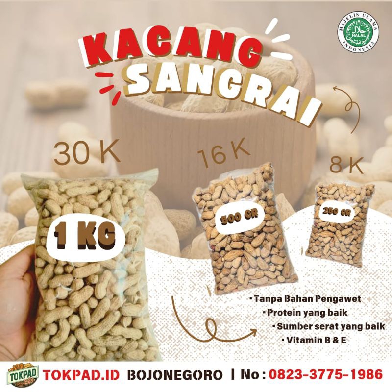 

KACANG SANGRAI BOJONEGORO Berkualitas Mulai 250 G, 500 G, 1 KG