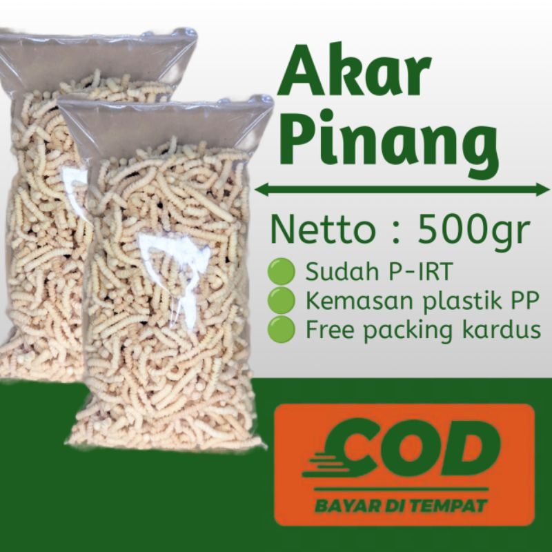 

Cemilan Akar Pinang Khas Kotabaru Kemasan Ekonomis 500gr.