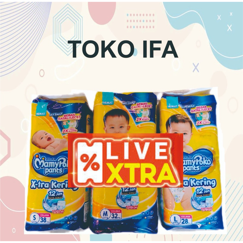 (LIVE XTRA) MAMYPOKO XTRA KERING DAN MERK LAINNYA READY NBS-XXL 1KARTON ISI 4BALL