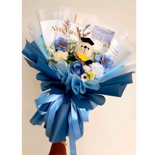 Buket Wisuda/Boneka toga/Slempang nama/Buket Hadiah