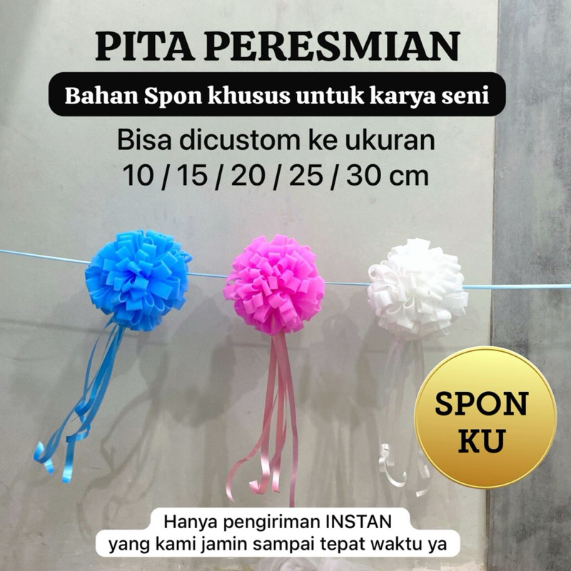 

Pita Peresmian “SPONKU” custom ukuran dan warna / murah