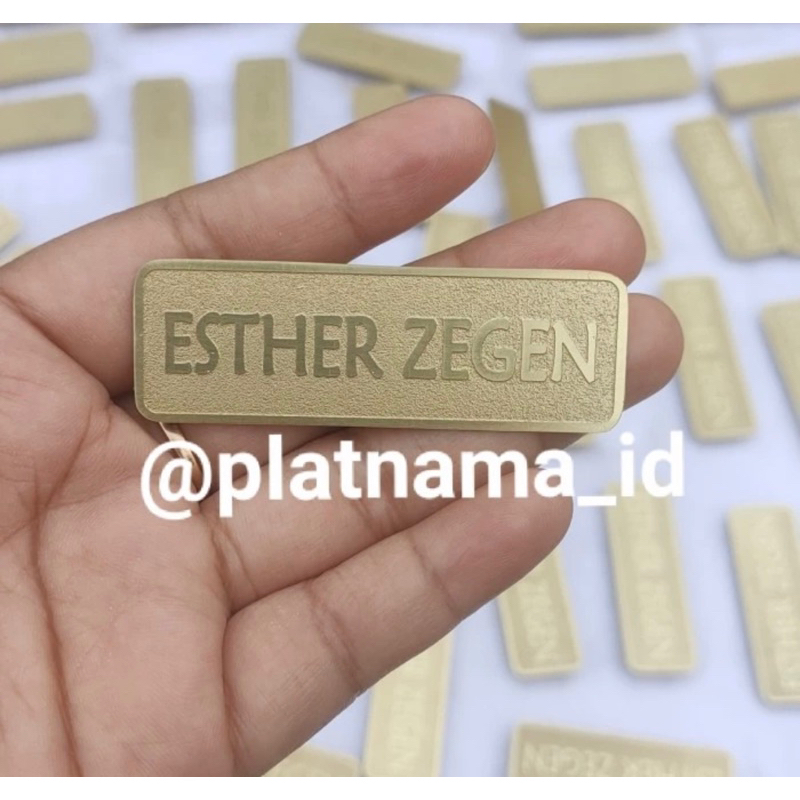 Label plat tas pengait custom