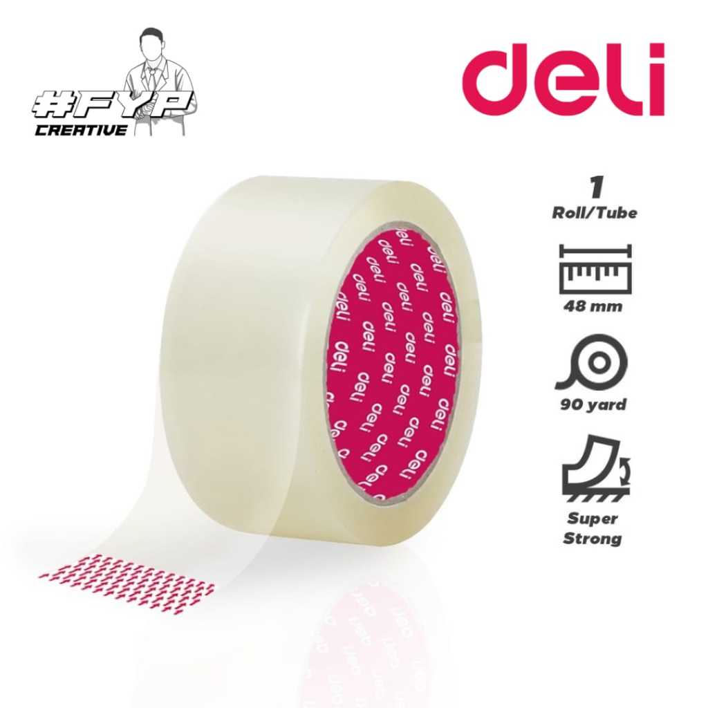 

Lakban Bening Super Kuat Merek Deli | OPP Tape | Isolasi Bening 48 Mm