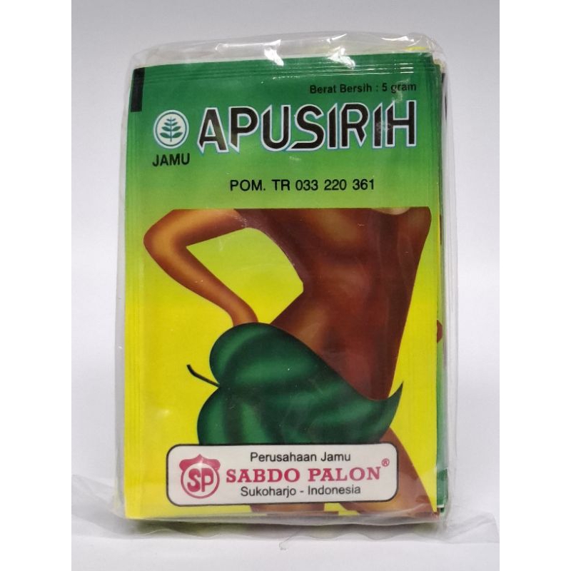 

Jamu Apu sirih sabdo palon kemasan pack isi 10 sachet