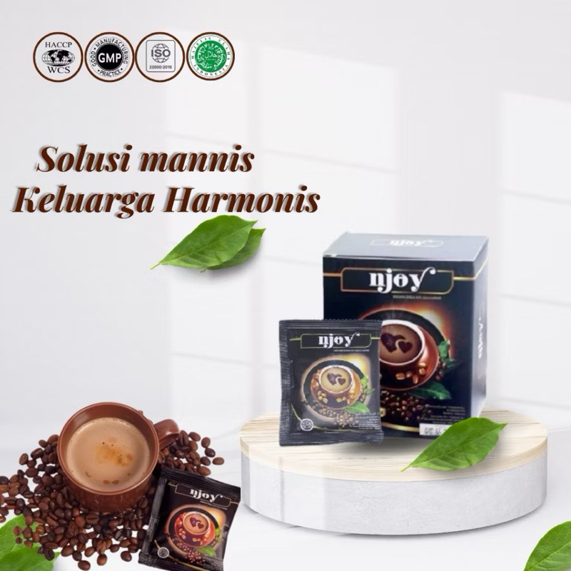 

(PROMO) Njoy Coffe 1 Box Kecil Isi 3 Sachet / Kopi Instan Energi