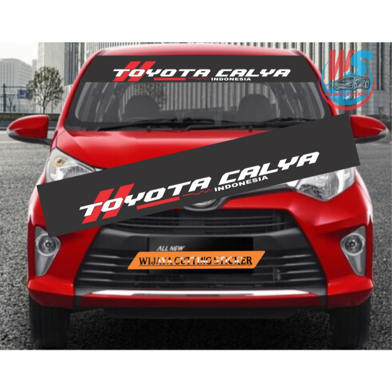 Stiker cutting variasi kaca depan Mobil Calya Terbaru