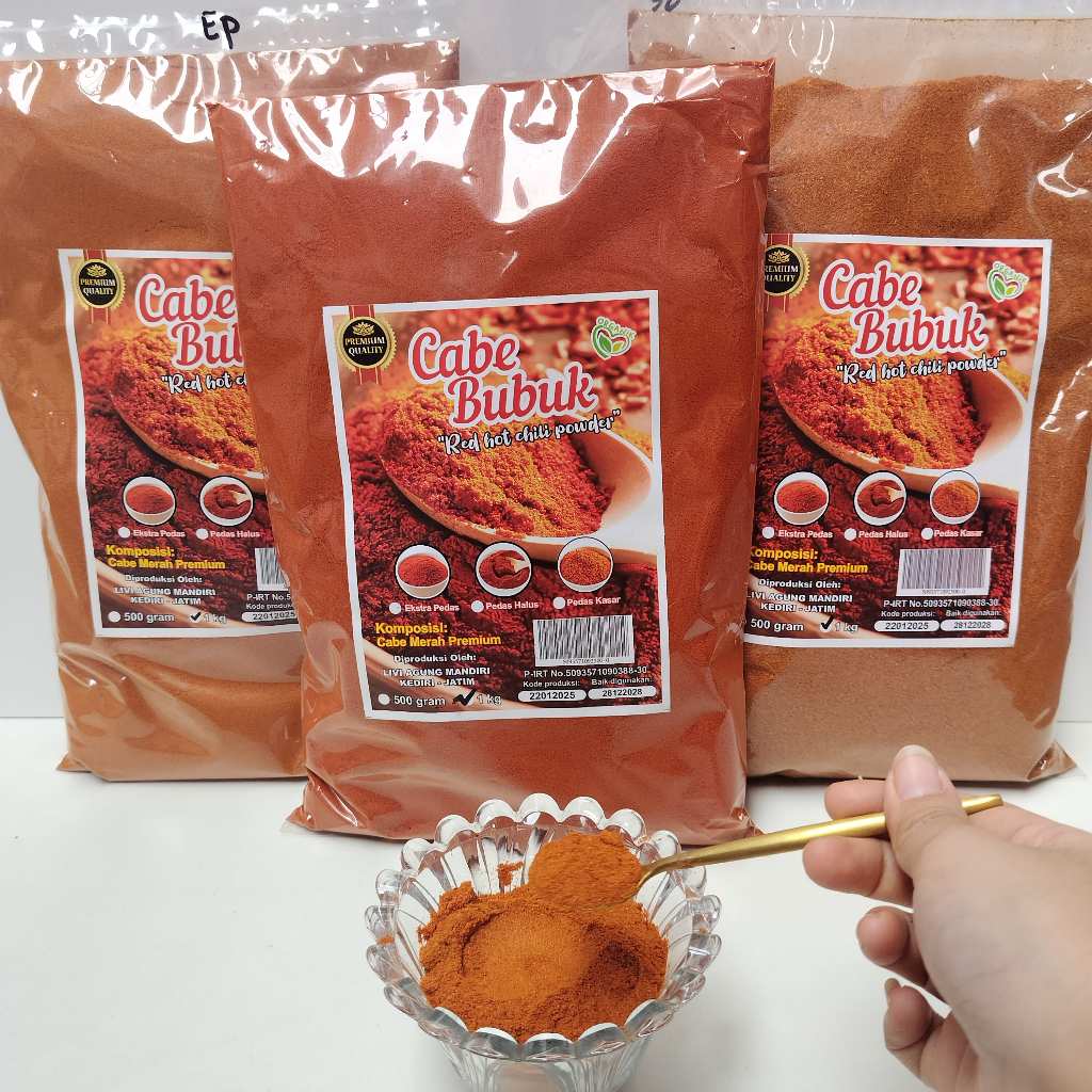 

BUBUK CABE PEDAS HOT - 250 GRAM | PEDAS HALUS |PEDAS KASAR |EKSTRA PEDAS