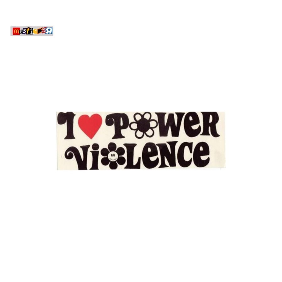 

sticker i love power violence logo stiker