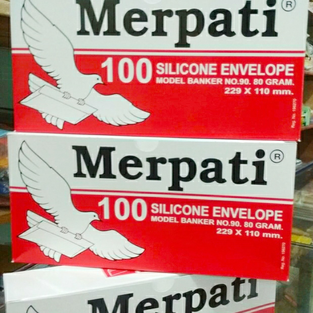 

[516GR] 1BOX AMPLOP MERPATI BESAR UKURAN 229X110MM/AMPLOP PEREKAT