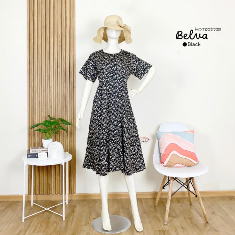 Belva Homedress Black by Laikha