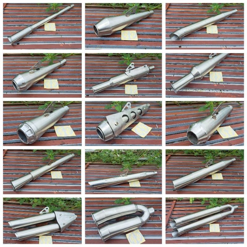Knalpot stenlis motor custom japstyle
