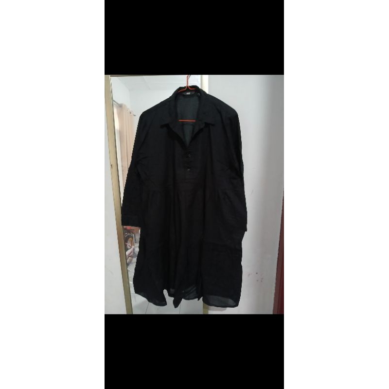 tunik hitam uniqlo original