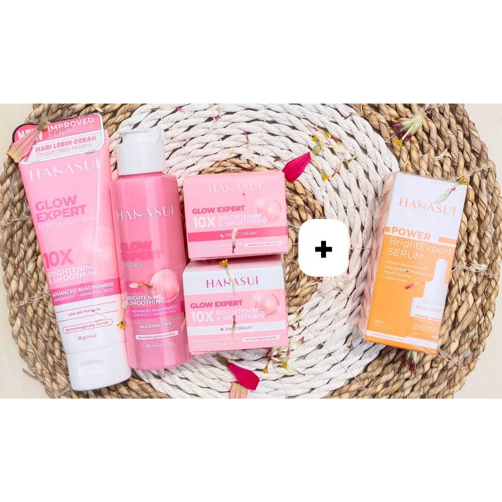 HANASUI GLOW EXPERT+SERUM BRIGHT EXPERT/HANASUI DOUBLE EXPERT SKINCARE/PAKET BRIGTENING EXPERT HANAS