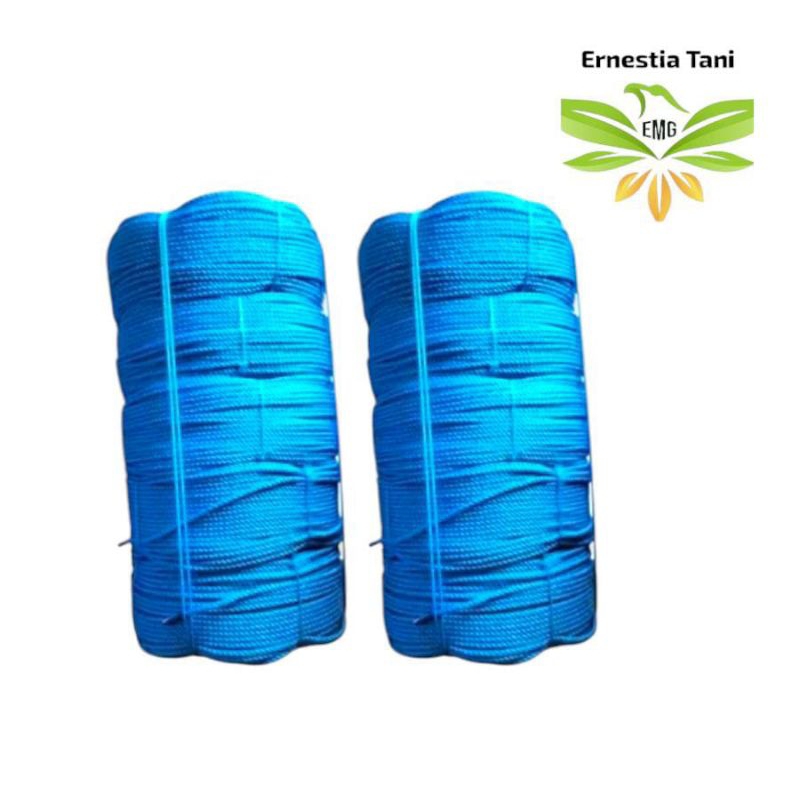 

Tali Tambang 4 mm 1 kg Tali Tampar/ Tambang Plastik Warna Biru