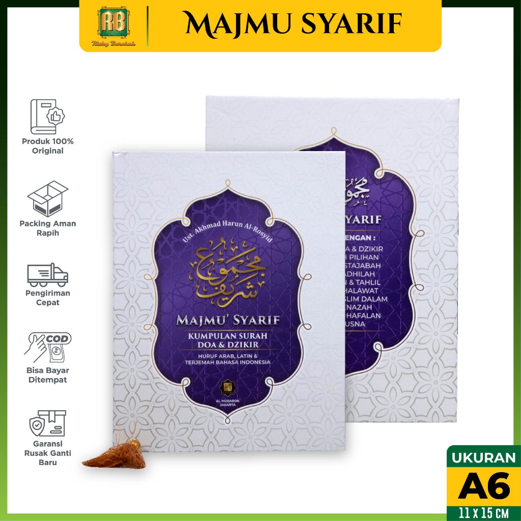 Kitab Majmu Syarif Superlengkap Penerbit Al Mubarok Dilengkapi Kumpulan Doa & Dzikir, Surat Yasin Fa