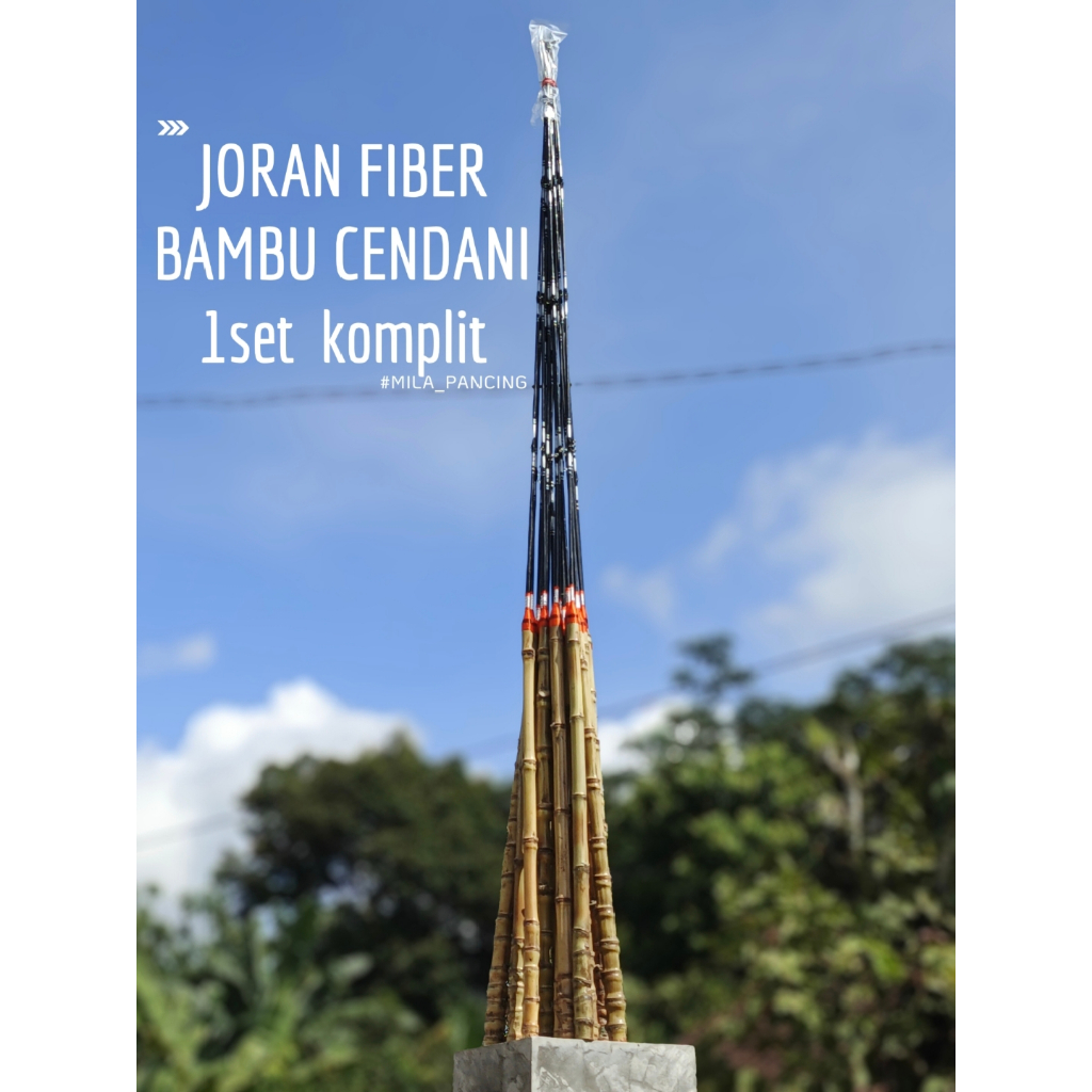 joran 1SET fiber bambu cendani kaku 150CM  LELE MUJAIR SIDAT