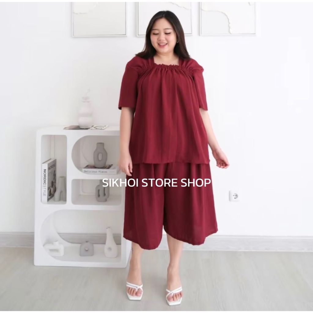 (PROMO) SETELAN FUJI JUMBO CRINKLE AIRFLOW SETELAN BAJU JUMBO SETELAN LD 140 SETELAN BUSUI JUMBO