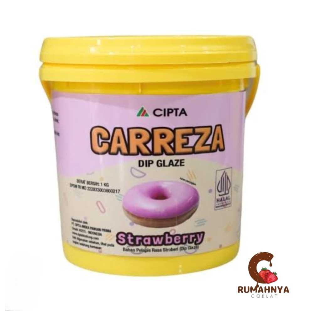 

Carreza Dip Glaze Varian rasa Strawberry 1kg/Topping Donat Stroberi 1kg