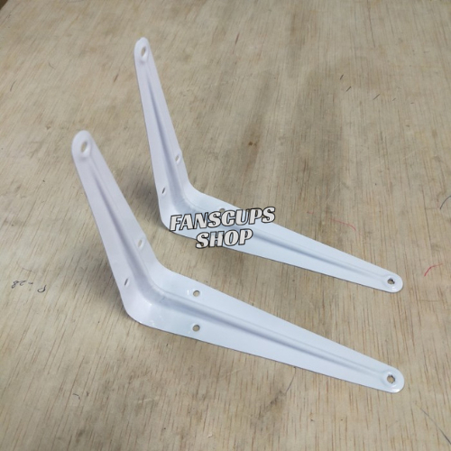 Bracket Holder Siku L Dudukan Penyangga Rak Rack Papan Kayu Tempel Dinding Portabel