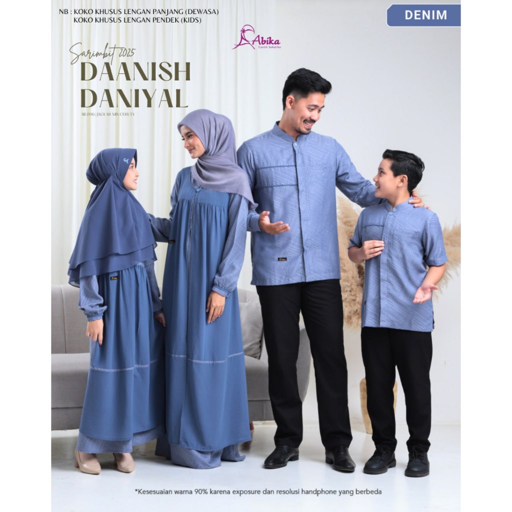 DANISH DRESS KIDS SET HIJAB SARIMBIT DANIYAL DAANISH BY ABIKA HIJAB