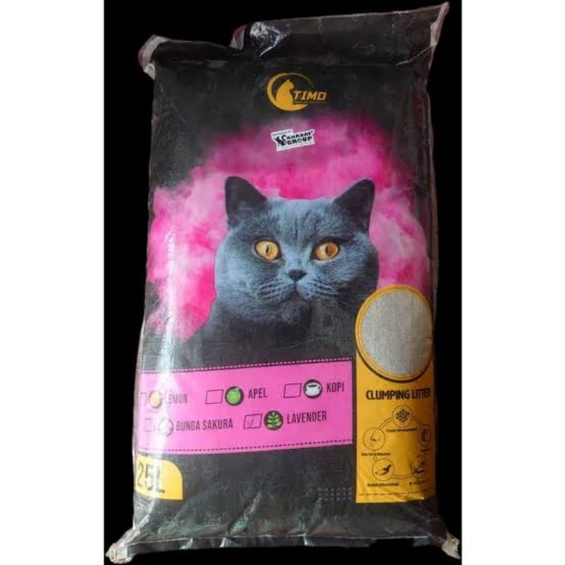 Pasir TIMO 25 Liter - Pasir Kucing Gumpal Pasir Kucing Wangi Pasir Bentonite Kucing 25 Liter