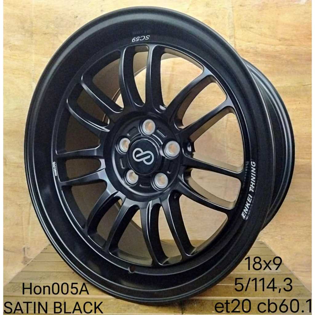 VELG RACING MOBIL MURAH RING18 ENKEI TUNING R18X9 5X114,3 ET20 SATIN BLACK