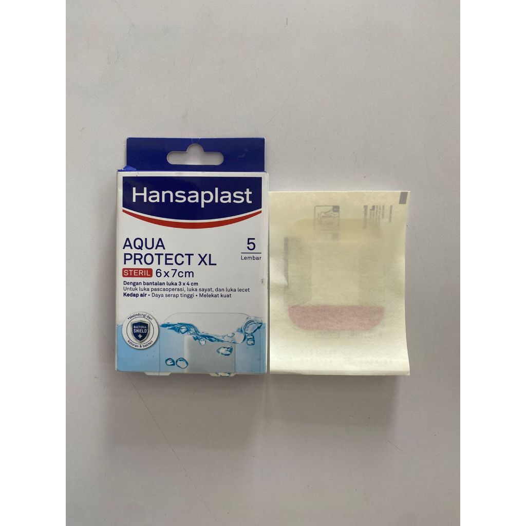 HANSAPLAST AQUA PROTECT XL STERIL UKURAN 6 CM X 7 CM 1 BOX ISI 5 LEMBAR