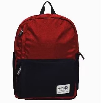 Eversac Backpack Happy F Red Black / Tas Sekolah / Tas Kuliah / Tas Laptop / Tas Notebook / Tas Kerj