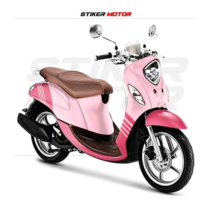 FF31 Decal Fullbody Motor Fino 125 Fi Motif Variasi Pink Soft Simpel