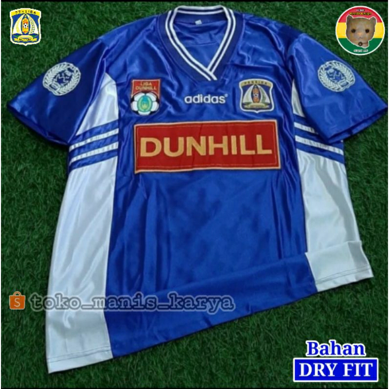 Jersey PERSIBA Balikpapan HOME Liga DUNHIL 1994 / 1995 Biru FULL PRINTING atau FULL BORDIR Retro