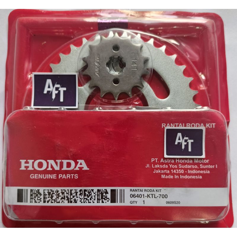 paket gear set + rantai motor KTL Honda Revo 100 Revo lama Revo lancip Supra fit new Supra fit jumbo