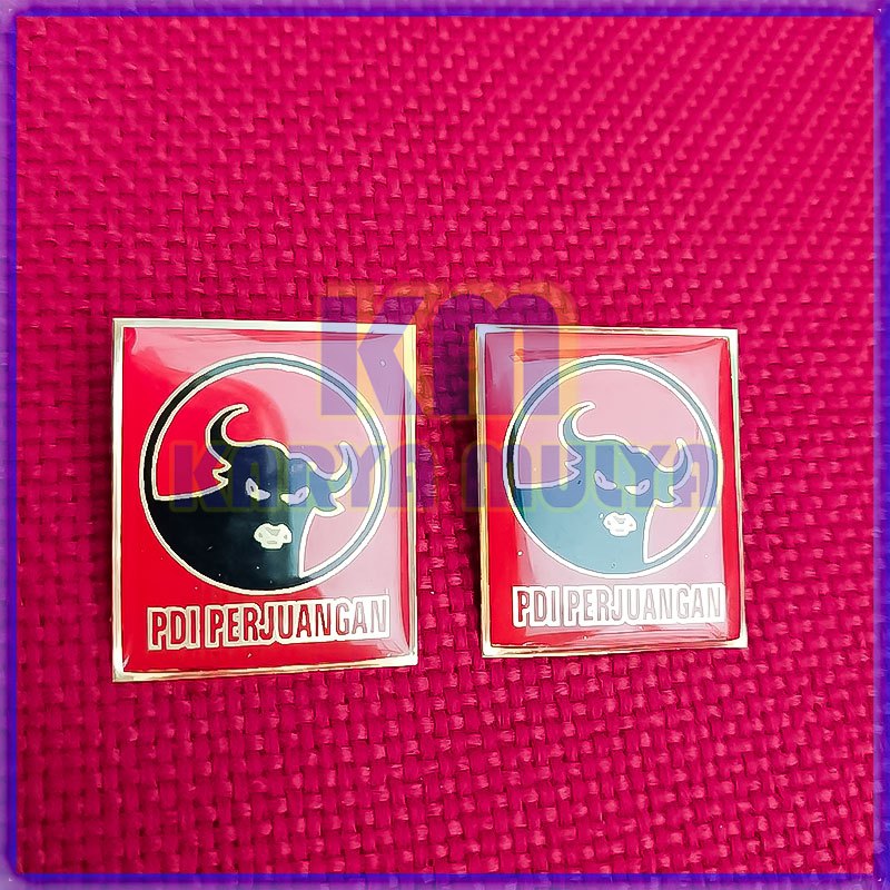 Bros Partai PDIP Model Kotak Pin Bros Logo PDI Perjuangan - KM