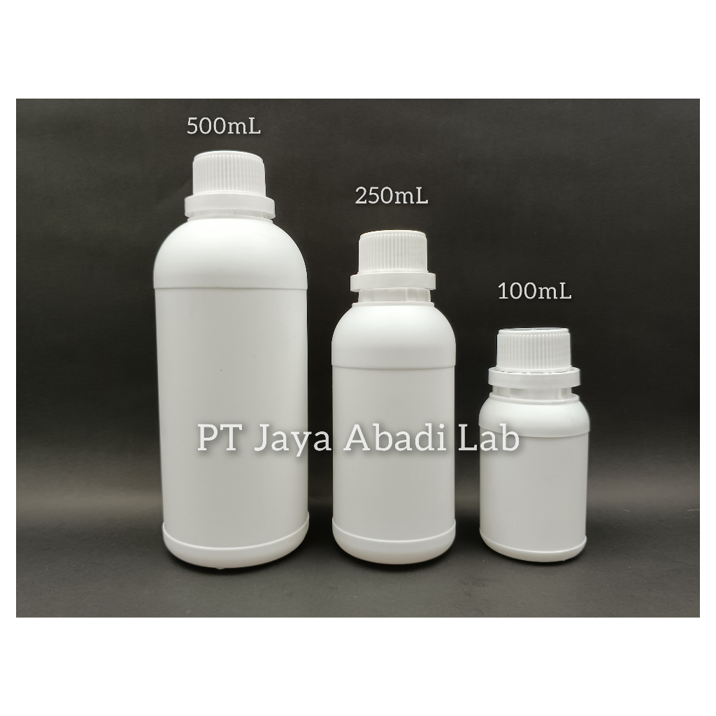 botol plastik botol kimia botol putih bottle lab 500 ml 250ml 100 cc