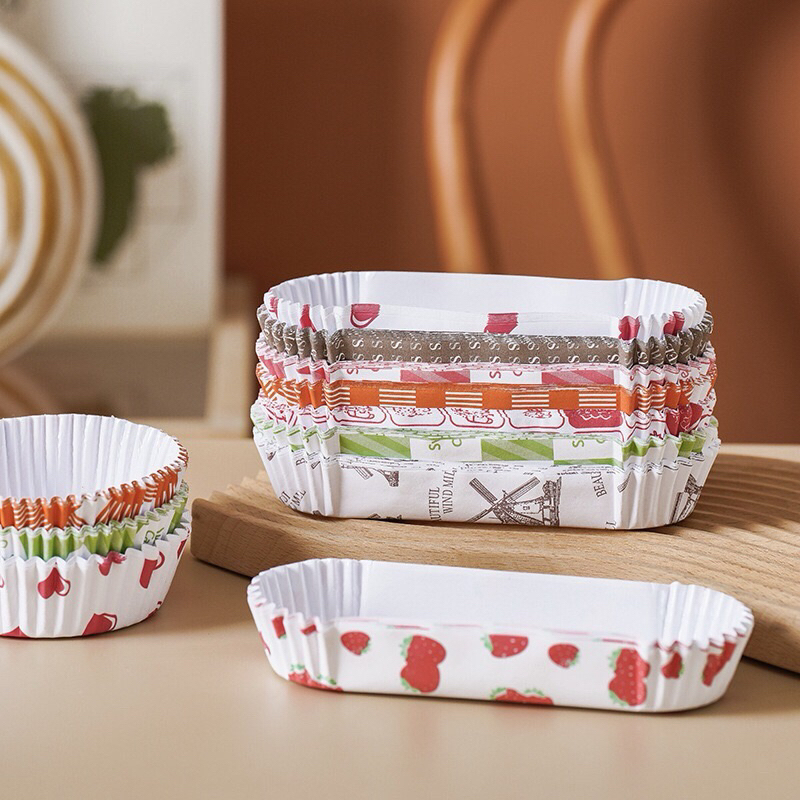 paper cup roti oval / paper cup case roti / kertas roti anti lengket