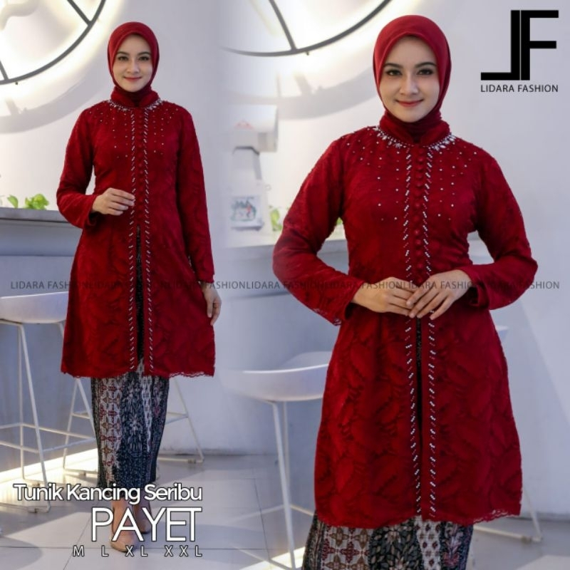 New model tunik kancing seribu payet