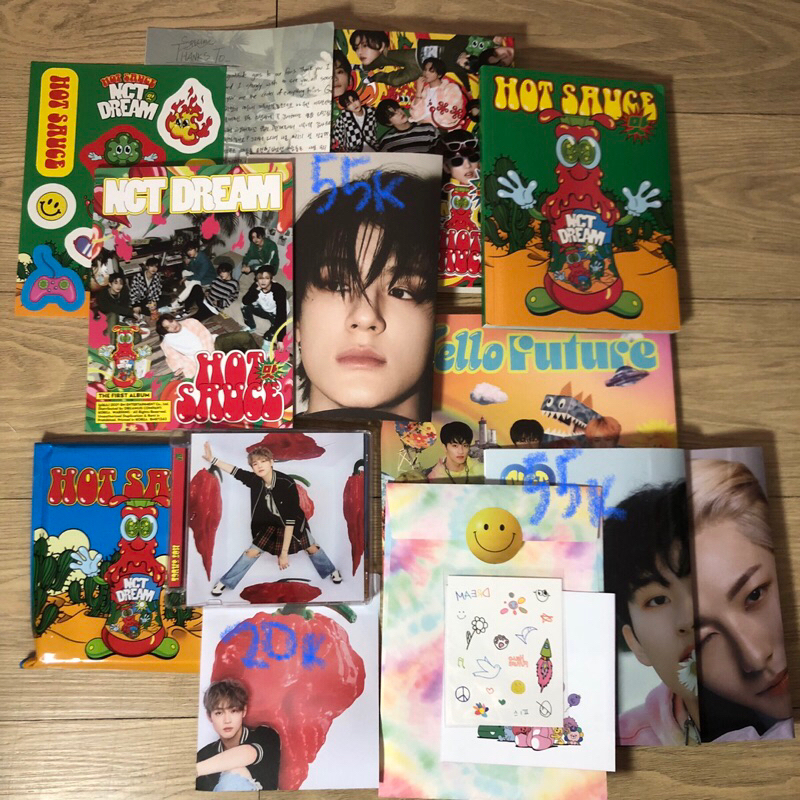 wts aab novel preloved album only nct dream 127 hot sauce boring jewel hello future neo zone sticker